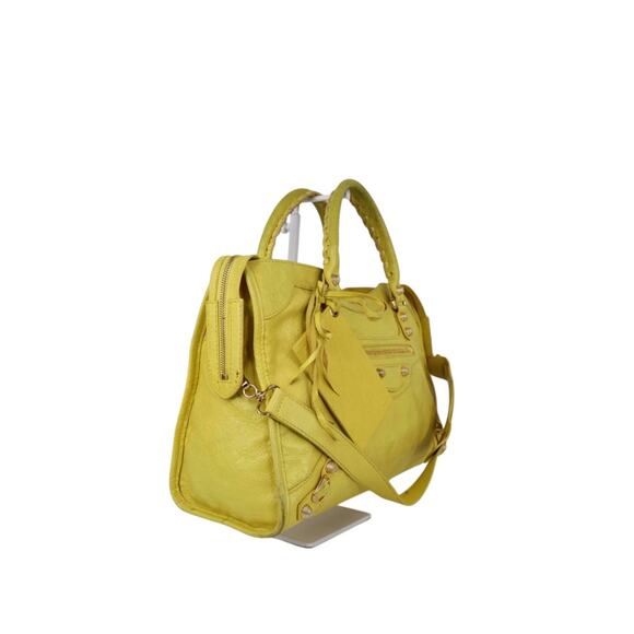 Balenciaga City Handbag with Mirror Yellow - Picture 2 of 12
